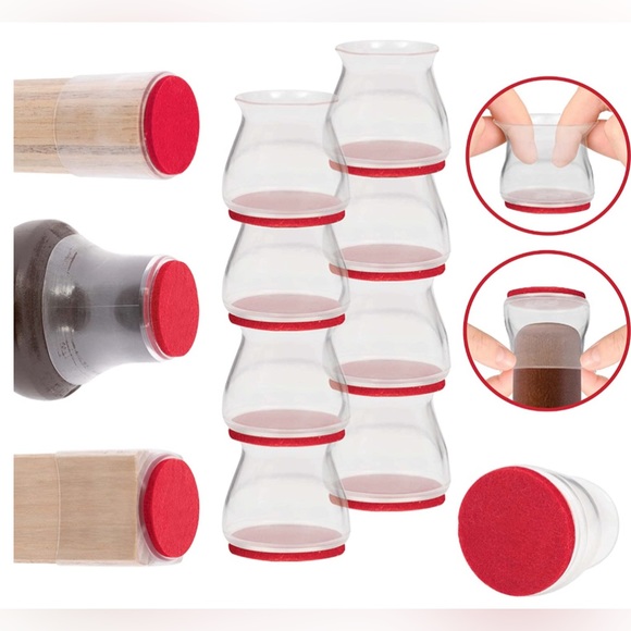 Ruby Sliders Chair Leg Protectors 8 pack - Picture 3 of 3